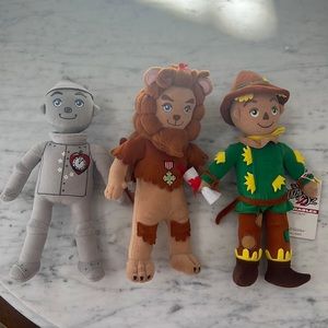 New Madame Alexander The Wizard of Oz Washables Set Lion Scarecrow Tin Man Dolls